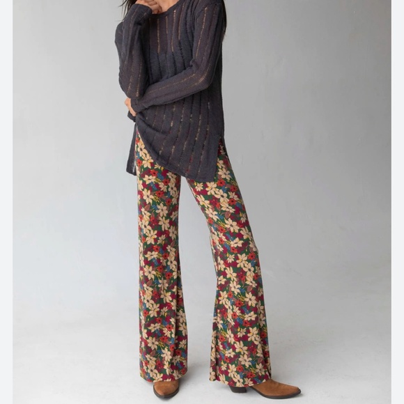 Natural Life Sz XL Cali Knit Flare Boho Pants Cut to your own length NWT - Picture 3 of 3